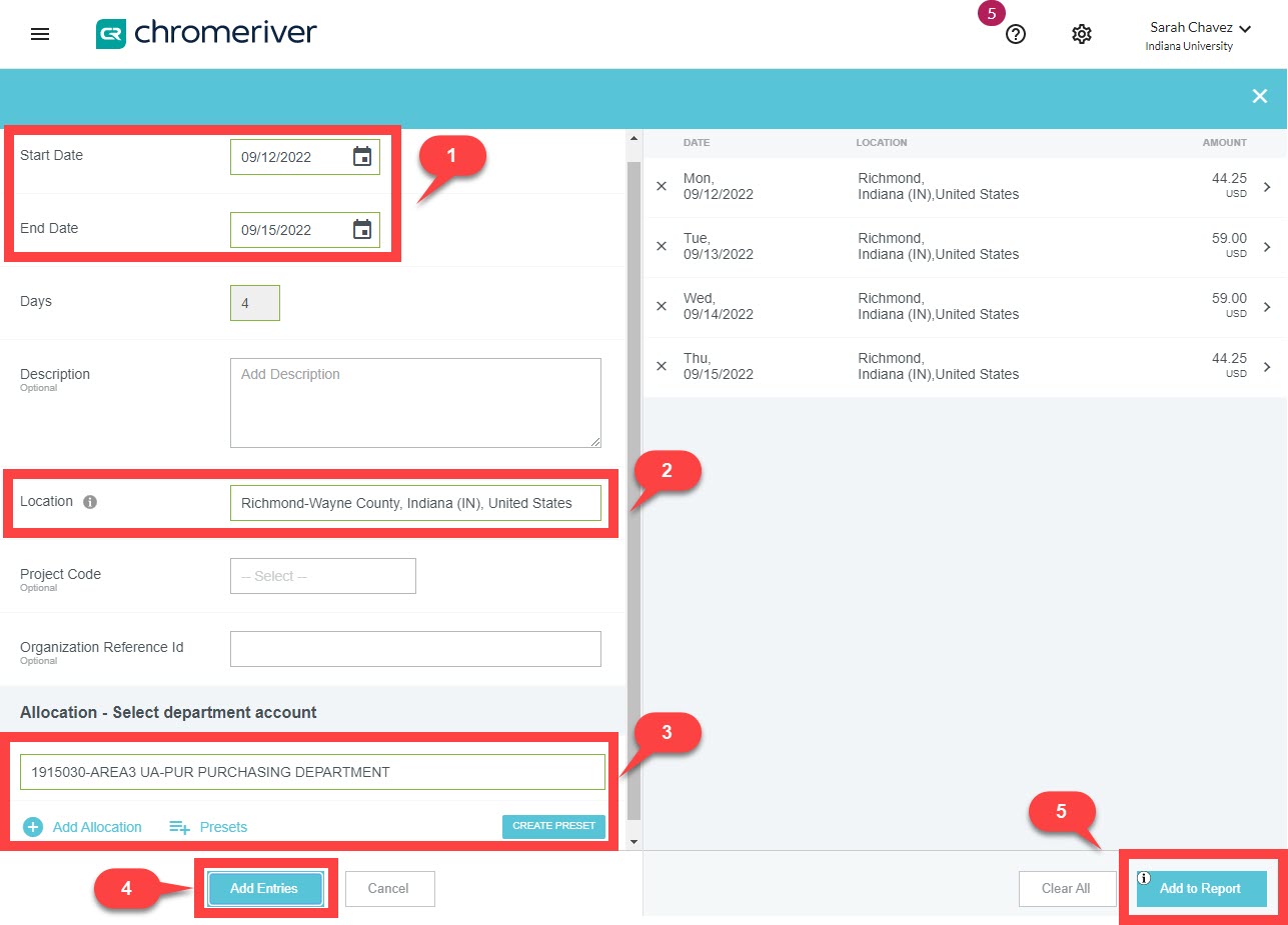 Request Per Diem Reimbursement Reimbursing Travel Travel